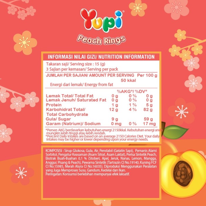 

Six Pack Yupi Peach Ring 45 Gr