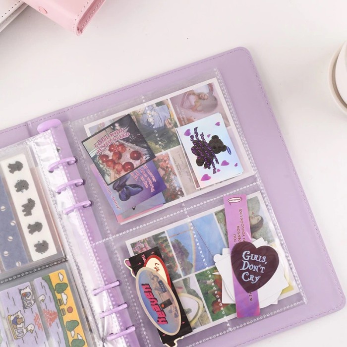 

[tmr] - Album Photocard Binder Leather kulit sintetis A5 buku 4R case foto