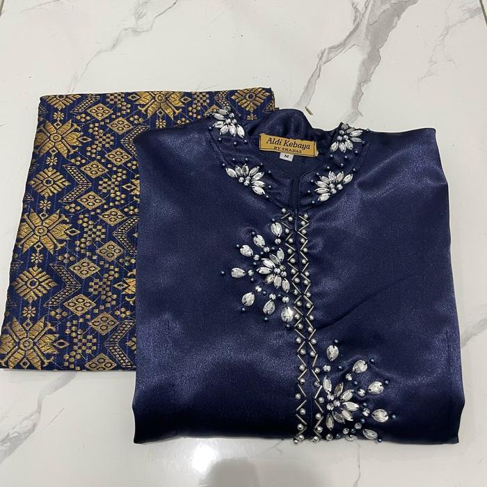 Setelan Tunik Sabina Payet Mutiara Elegan Cantik Formal Mewah Muslim Nyaman Pesta Satin