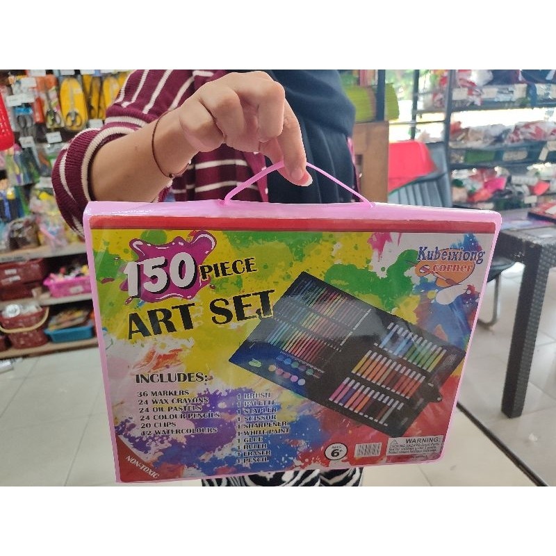 

ART SET 150 Piece lengkap kado keren marker crayon oil pastel colour pensil clip