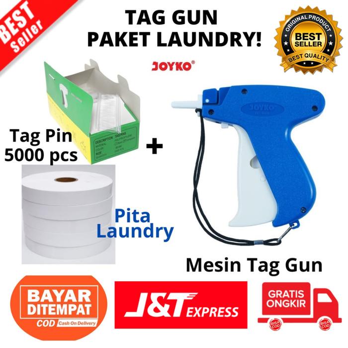 

Paket Laundry Alat tembak Tag gun Joyko & Tag pin & Pita label penanda