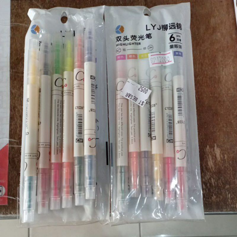 

(1 bks) stabilo 6 pcs 12 warna bolak balik