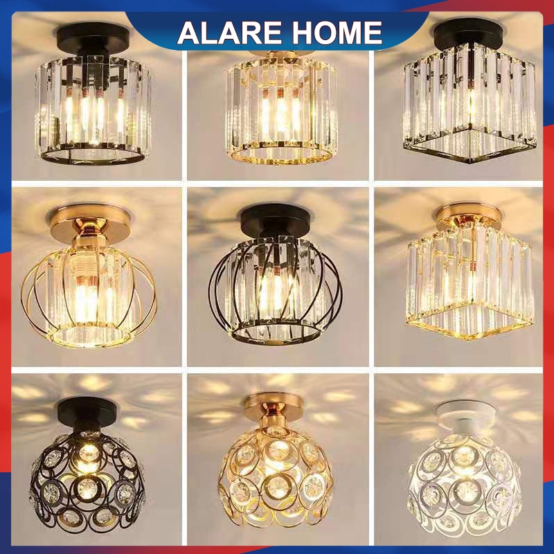 Lampu Plafon Gantung Kristal Minimalis Lampu Kristal Plafon Rumah Lampu Ceiling Kristal Kotak Modern