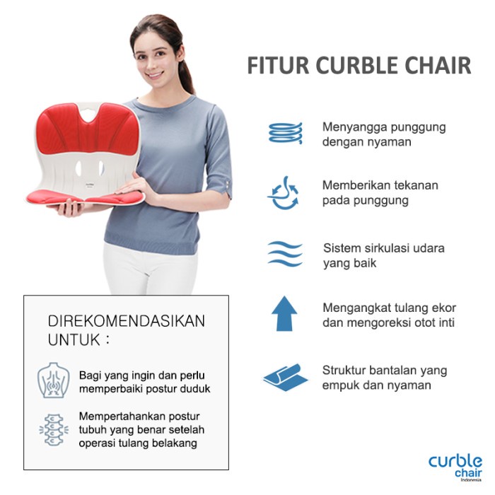 BEST SELLER CURBLE CHAIR WIDER / Kursi Penopang Badan / Kursi Curble Korea