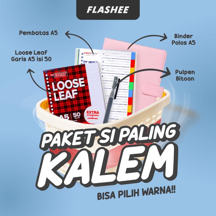

Flashee Binder Paket Sekolah Set 4IN1 Paket Binder Kampus Kuliah Sudah Termasuk Buku Tulis Kode 121