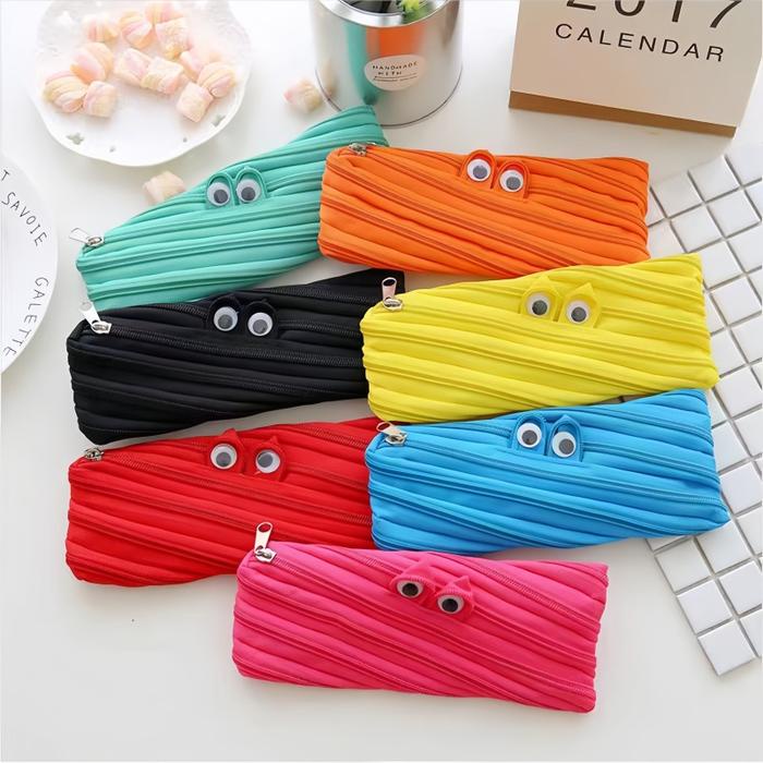

Tas pensil ritsleting siswa kreatif alat tulis siswa hadiah kecil hadiah kelas alat tulis warna