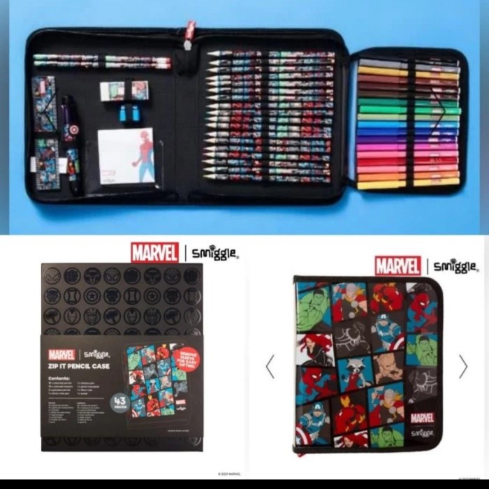 

Smiggle Marvel Stationery/ kado/ alat tulis/ smiggle ori/ paket gambar Kode 422