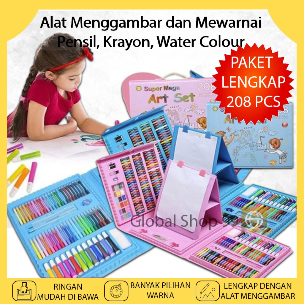

Diskont Crayon Set 208 Pcs Pensil Warna Lengkap / Alat Menggambar Mewarnai