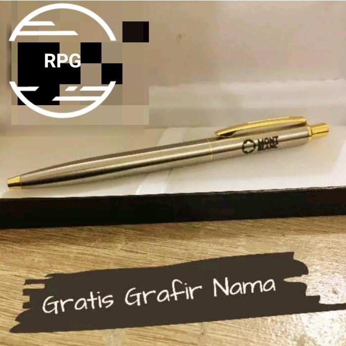 

Bollpoint Mewah Monbnk Silver Gold Gratis Grafir Nama Stationery Kode 891
