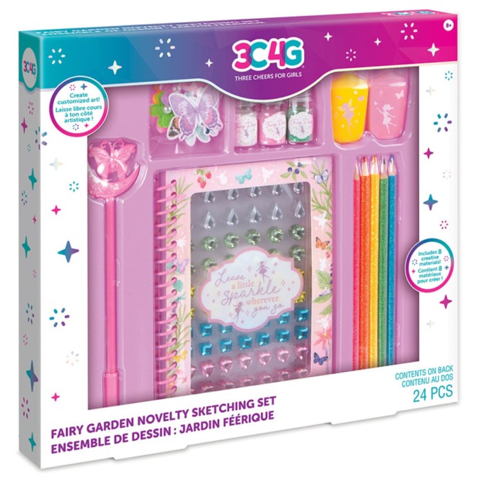 

Make It Real Stationery Book Set Fairy Garden Novelty Sketchy 5 Rhinestone Colors For Girls Kode