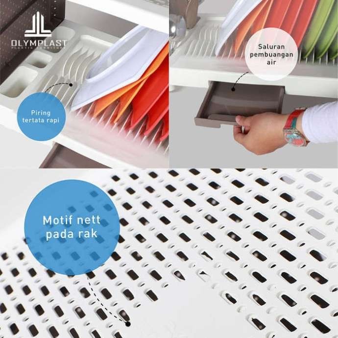 RAK KITEN SUSUN RSOK OLYMPLAST / RAK PIRING / RAK DAPUR OLYMPLAST