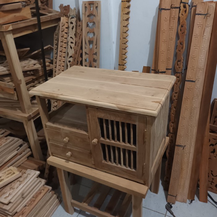 Meja akuarium lemari Rak Piring Meja Dispenser Rak Dapur Kayu Jati