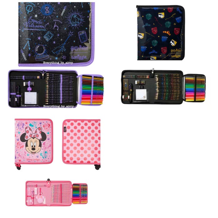 

Smiggle Zip Stationery Set Harry Black Boy-Girl, Minnie/kado Kode 1287