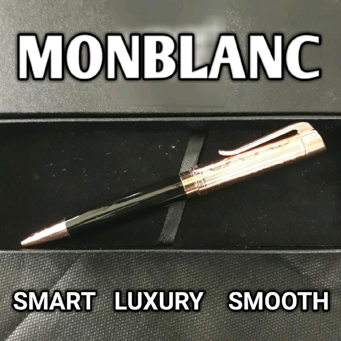 

Bollpoint Mewah Pen Monblanc Black Gold Exlusive And Elegant Stationery Kode 1380