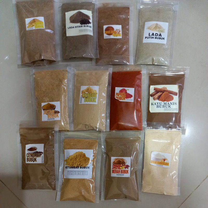 

HJE ANEKA BUMBU REMPAH BUBUK , PRAKTIS siap pakai isi 50 gr