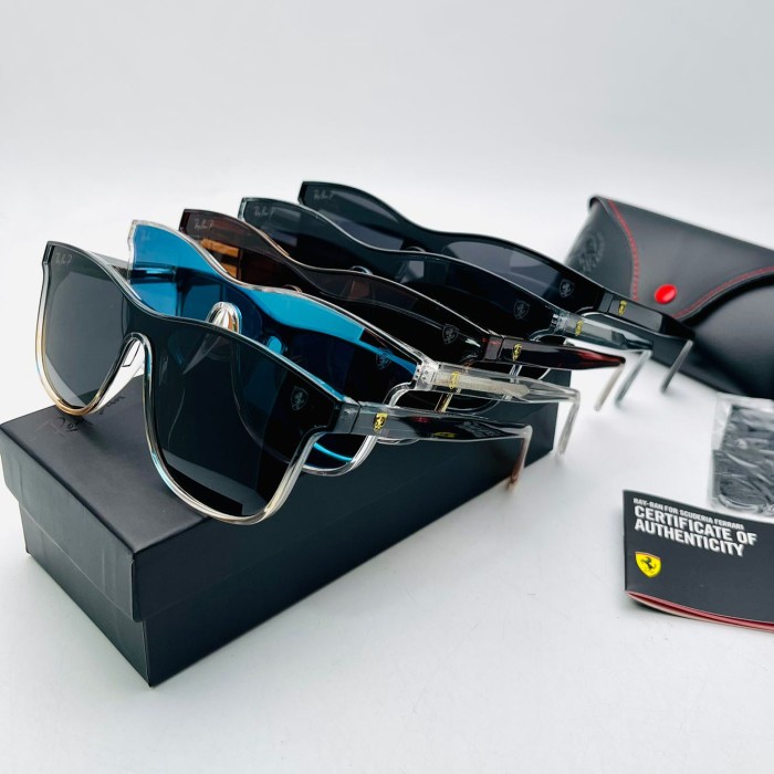 Terlaris New Kacamata Sangglass Hitam Rayban006 Edition Ferrari 7720 Polarized + Uv400 Antiradiasi /