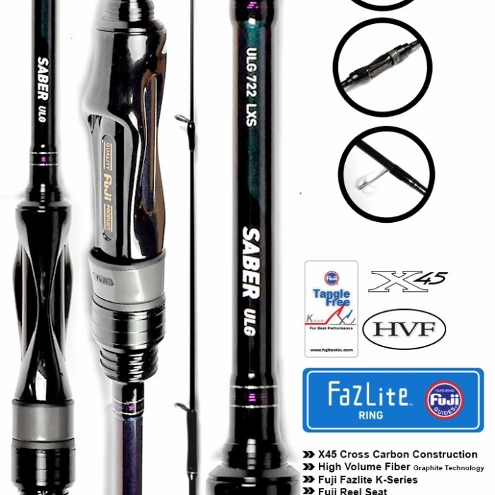 New Joran Spinning Daiwa Saber Ulg Ukuran 722Lxs