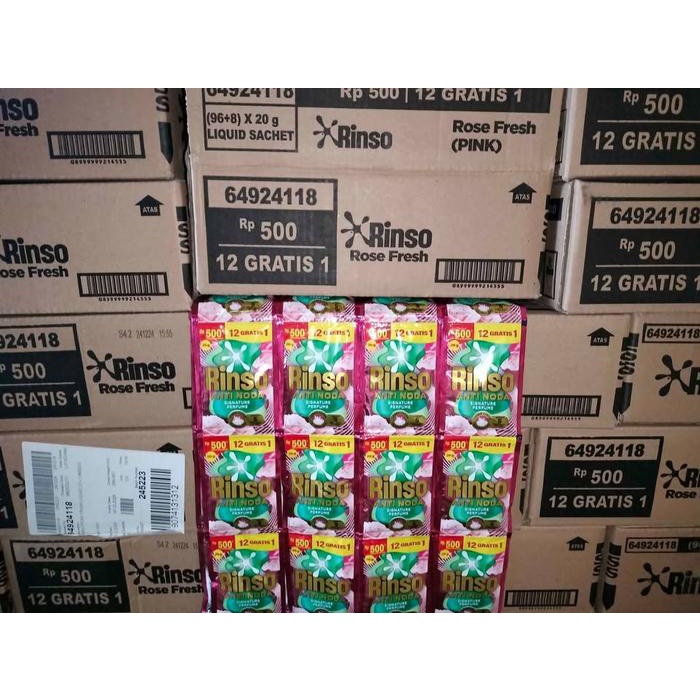 1 DUS Rinso Cair Renceng 20 ml isi 104 sachet Anti Noda + Molto