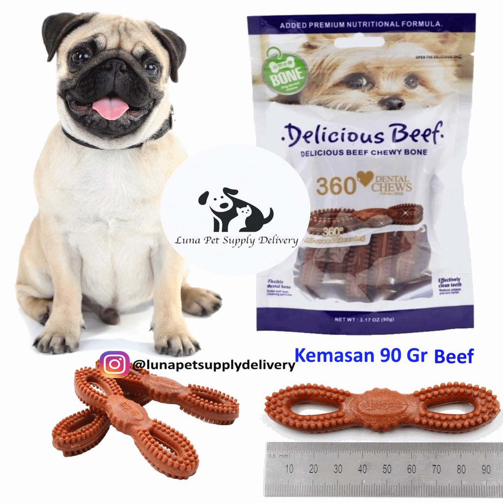 

Dog Snack Cemilan 360 Dental Chews For Poodle, Milk, Beef,Fresh Breath, Dental Bone, Chicken Bone