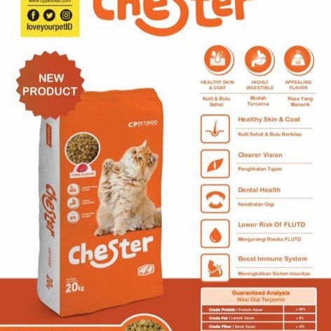 

Chester Makanan Kucing 1kg Cat Food Dry Pakan Kucing Chester