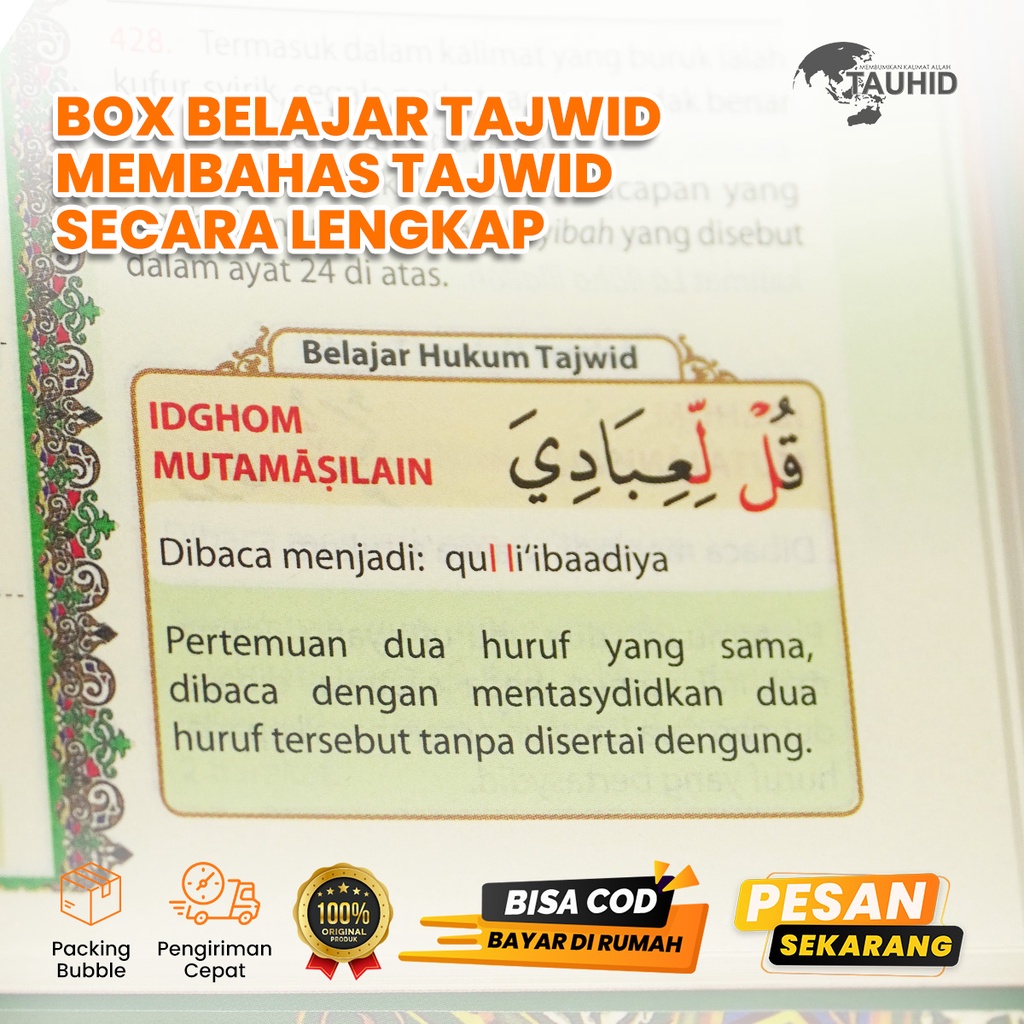 

Mushaf Alquran Almadrasah Duo Latin Tetrakode Terjemahan Terjemah Perkata Tajwid Warna Mudah Al