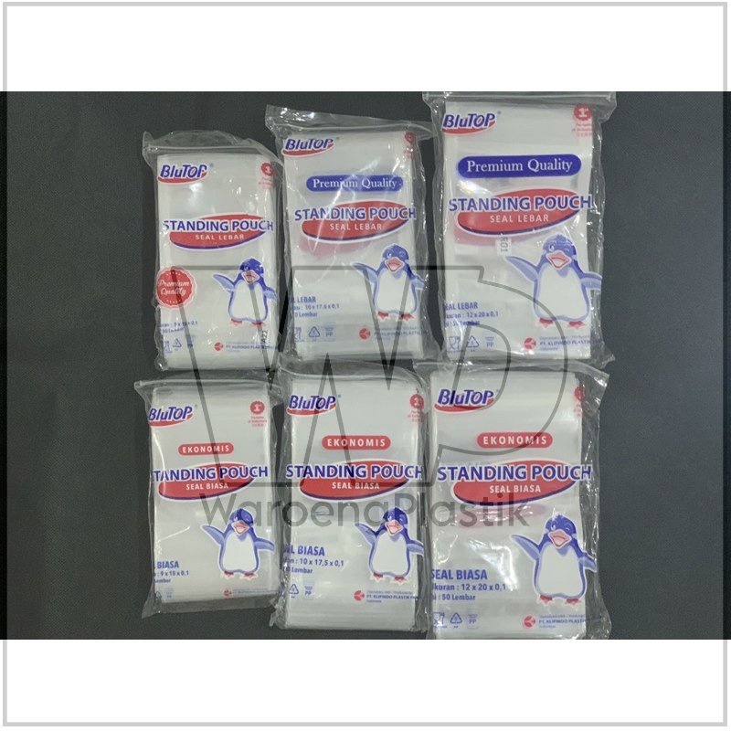 

Standing Pouch ukuran 9x15 10x17 12x20 14x22 Blutop Ziplock Plastik Snack - 14x22, STP