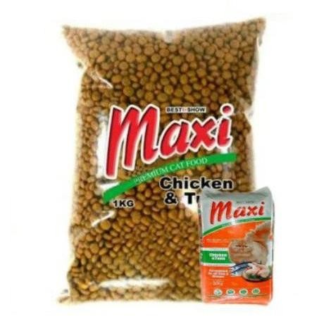 

Maxi 1 kg Repack Chicken And Tuna Best In Show Makanan Kucing Kering Dry 1kg