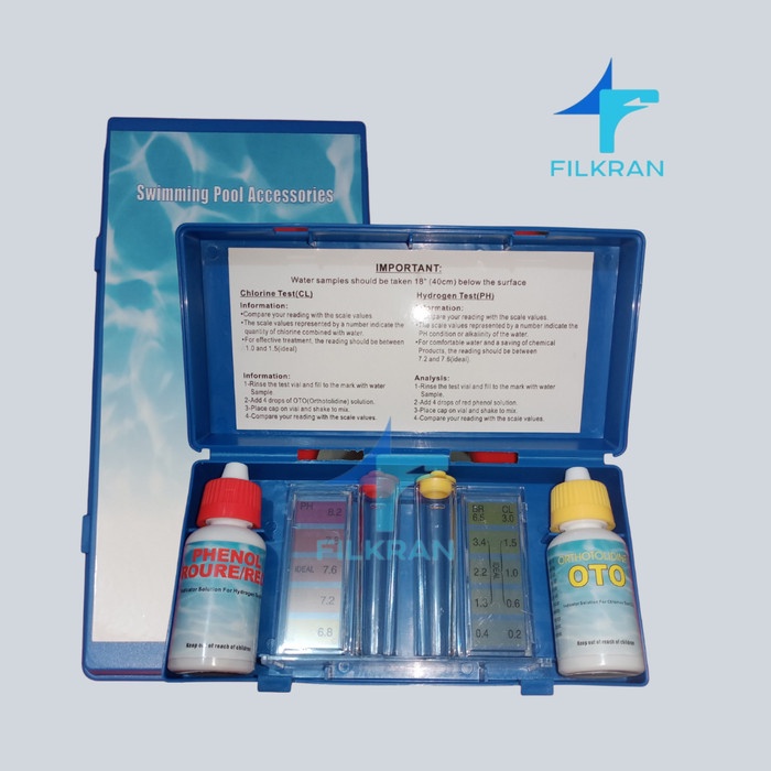 JTTOP" CHLORINE / PH TEST KIT - POOL WATER