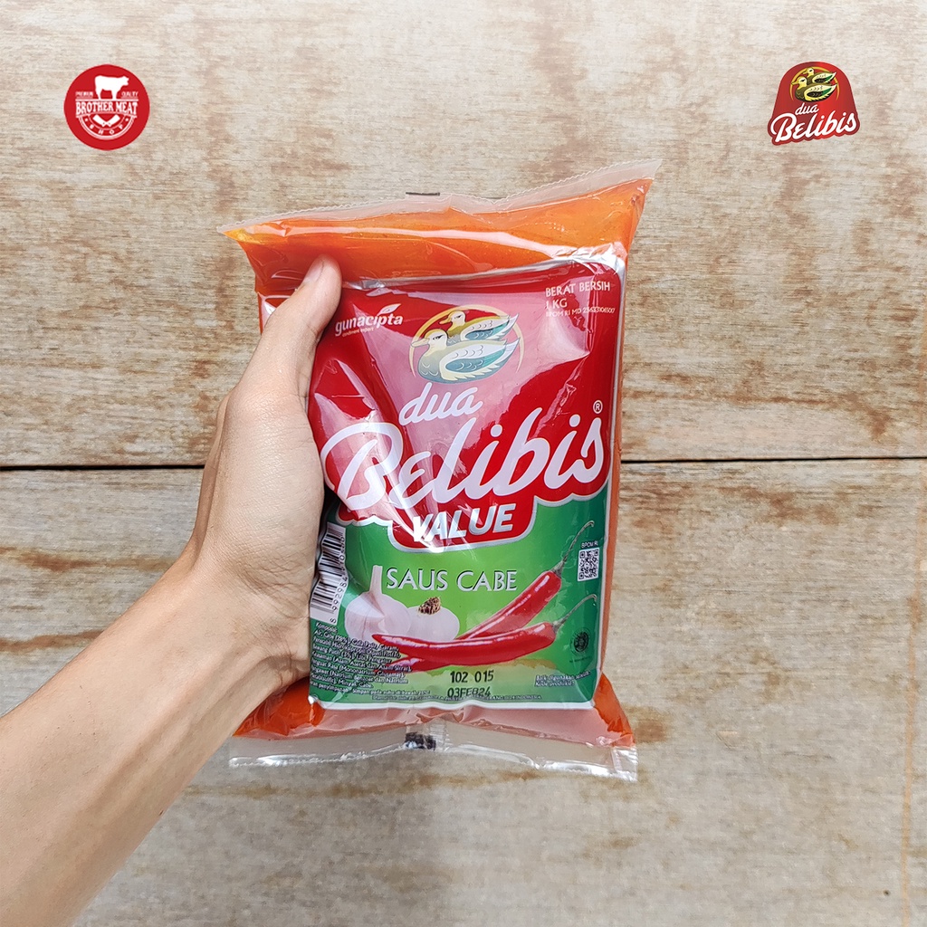 

HJE Dua Belibis Value Saus Cabe Pouch 1kg, Halal