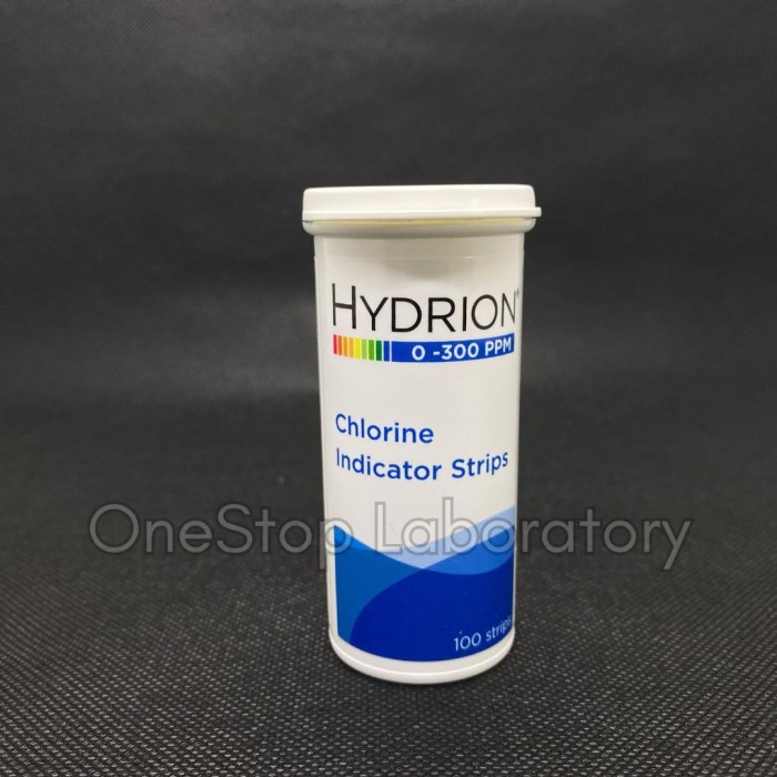 JTTOP" HYDRION CH-300 CHLORINE TEST STRIPS 0-300 PPM 100 STRIP/VIAL CH300