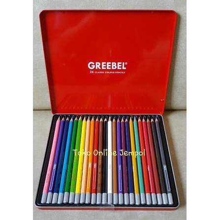 

ATK93GB 24 warna KALENG CLASSIC Pensil Greebel 1724 art kado gift tin