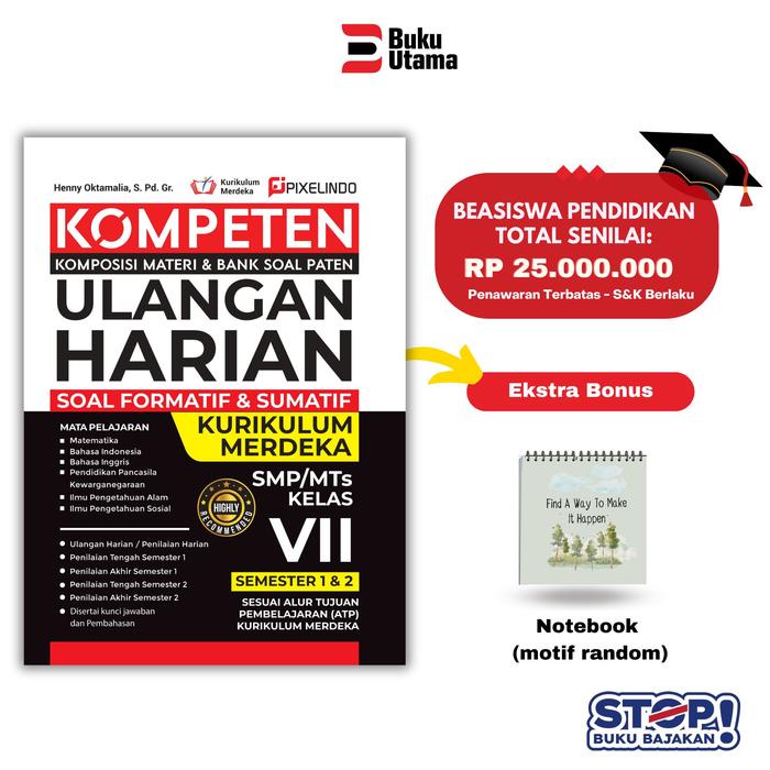 

Buku Kompeten Ulangan Harian Kurikulum Merdeka Smp/Mts Kelas 7,8,9 (Mencakup Materi, Ulangan Harian,