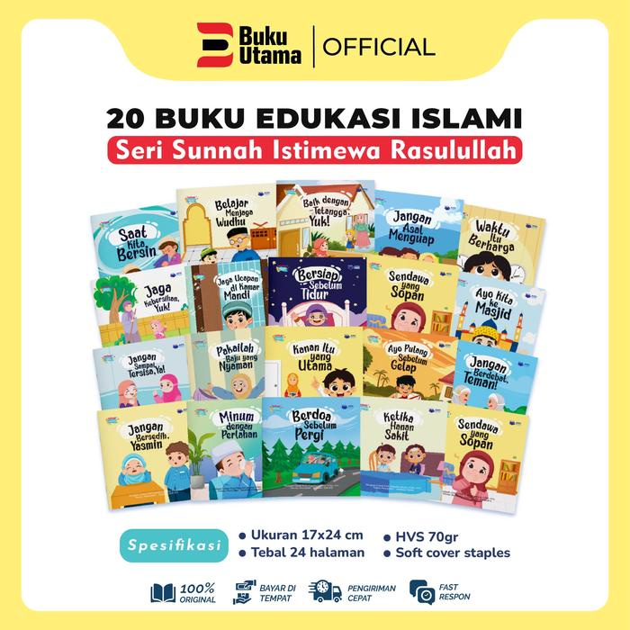

(Isi 20 Buku) Buku Cerita Anak Edukasi Islami Seri Sunnah Sunnah Istimewa Rasulullah Soft Cover