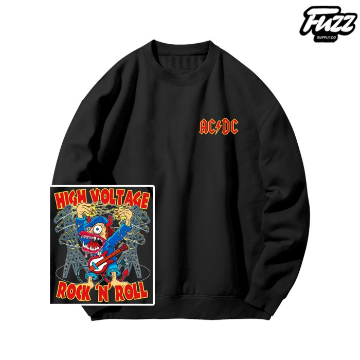 CREWNECK BAND ACDC SWEATER PRIA WANITA DISTRO MUSIK ROCK OVERSIZE