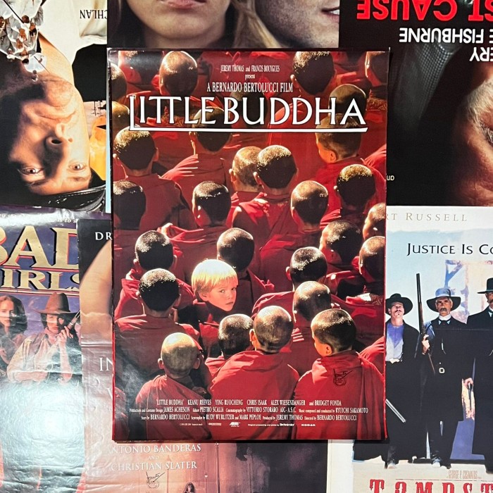 Poster Film Bioskop Original "Little Budha' Thn. 1993 Cast. Keanu Reeves & Bridget Fonda ; Very Good