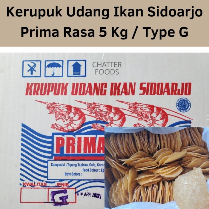 

Kerupuk Udang Ikan Sidoarjo Prima Rasa 5 Kg / Type G
