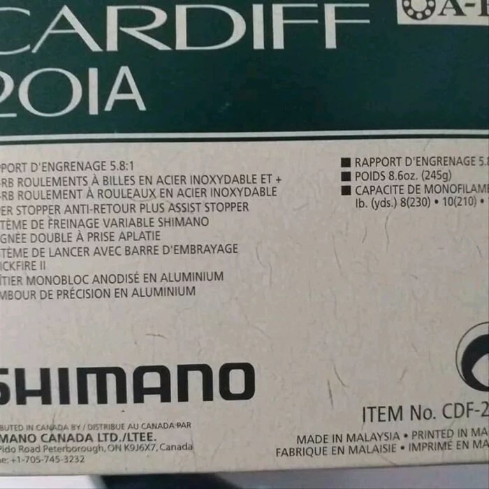 Populer Reel Shimano Cardiff 201A Best Seller