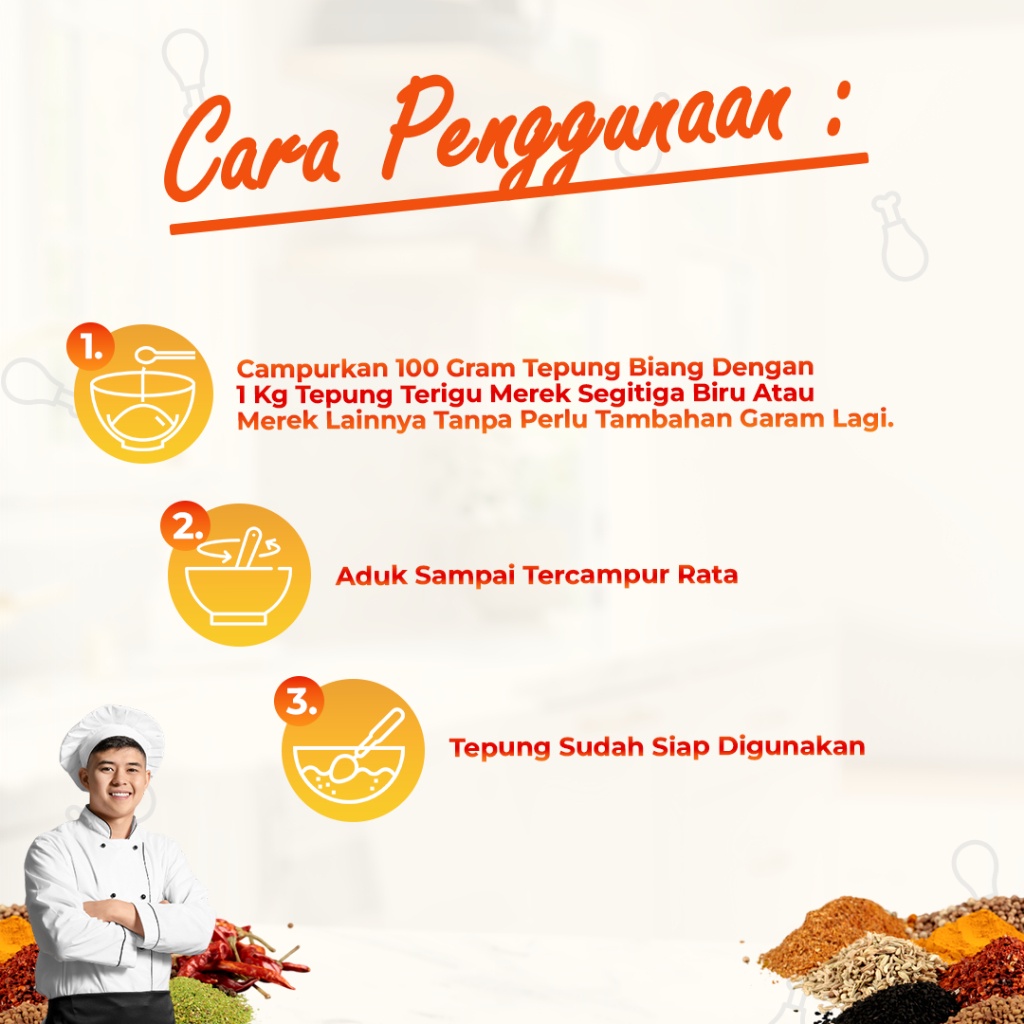 

HJE Bumbu biang/ Premix 1801/crispy/fried chiken/premium