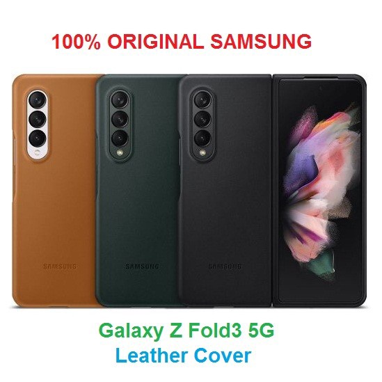 SAMSUNG Leather Cover Z Fold3 5G Leather Case Z FOLD 3 Original