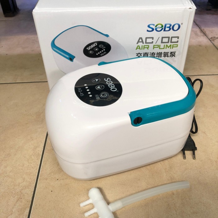 Aerator Sobo AC/DC Mesin Gelembung Udara Aquarium Sobo AC/DC AQ-35 AQ-45 Mesin Aerator Gelembung