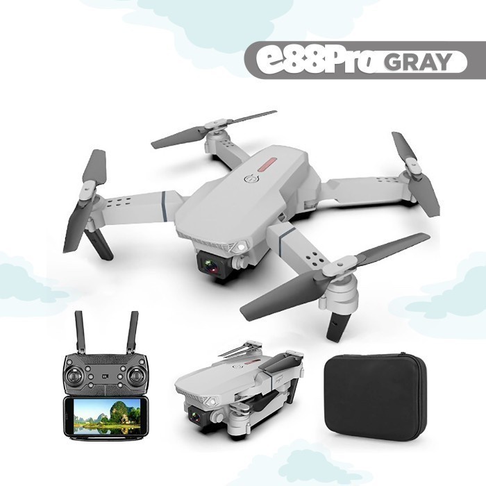 Drone E88Pro 4K Ultra Hd Foldable Drone Lipat Single Camera