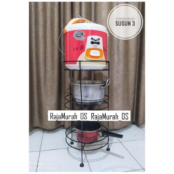 TERMURAH Rak Panci Susun Rak Wajan Rak Dapur Susun Besi