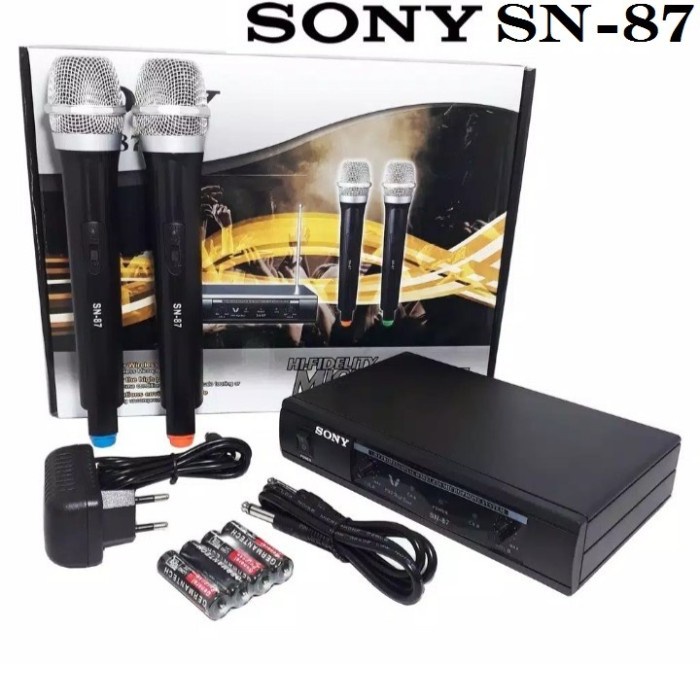 Microphone Sony SN-87 Wireless Double Mikrofon mic tanpa kabel