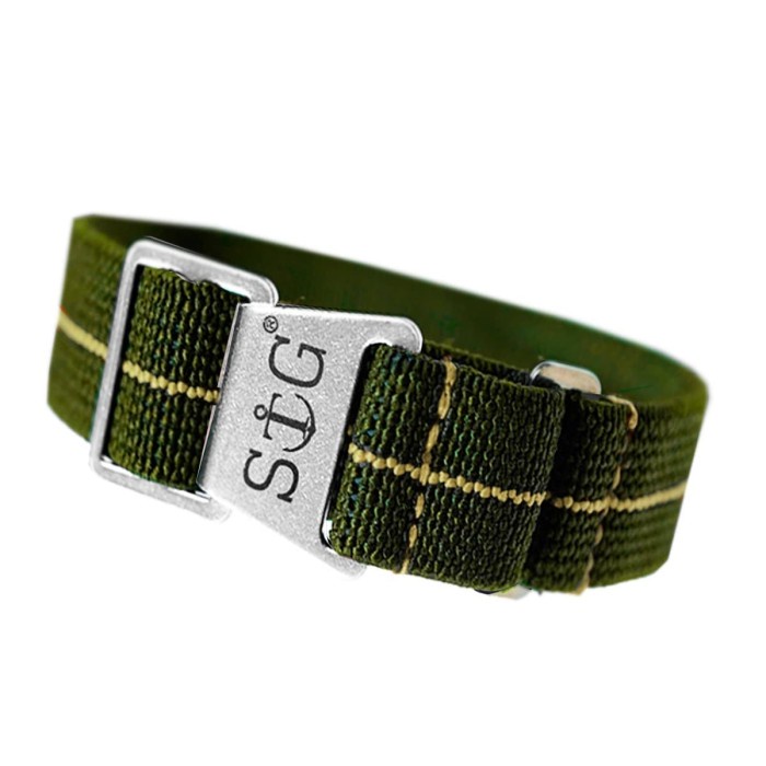 Strapguy Mn Style 22Mm Olive Green & Sand Strap
