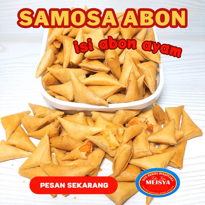 

Samosa Abon Ayam Pedas Manis Merk sarikaya 250 Gram