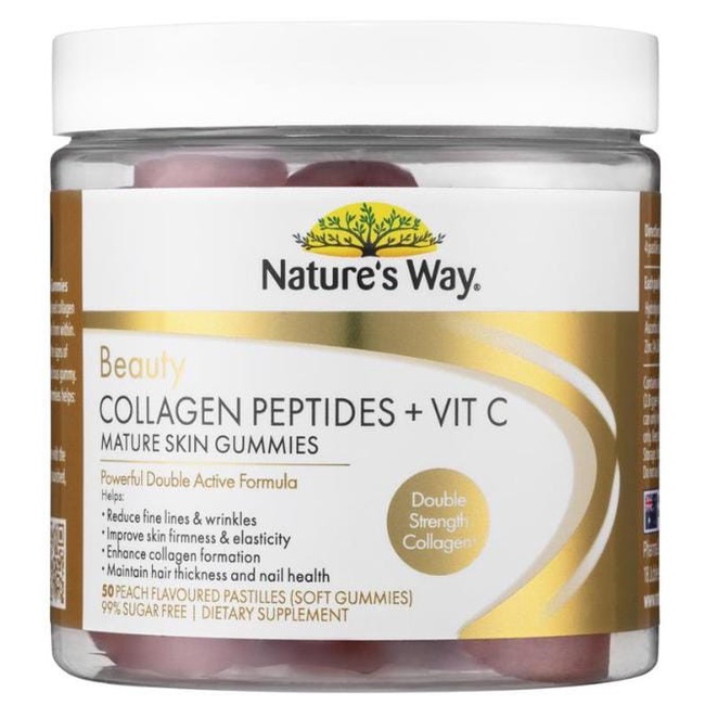 Terbaru Nature's Way Beauty Collagen Peptides + Vit C Mature Skin 50 Gummies australia termurah