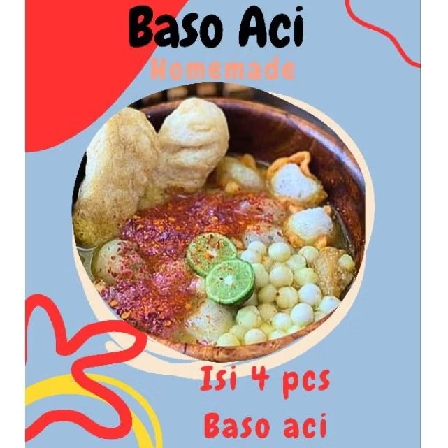 

Baso Aci homemade instan pedas boci isi 4 lengkap baso Aci khas bandung