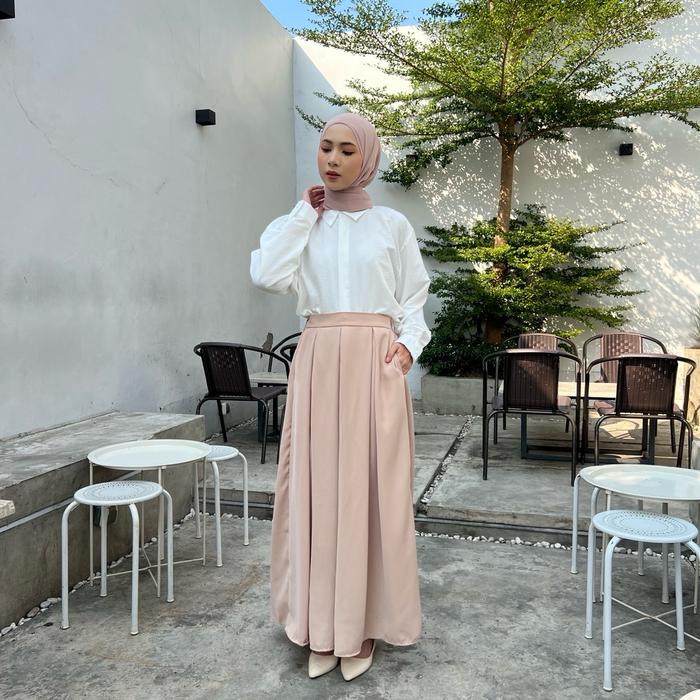 Shenina Skirt By March Vintage Skirt Panjang 98Cm Cutting A-Line