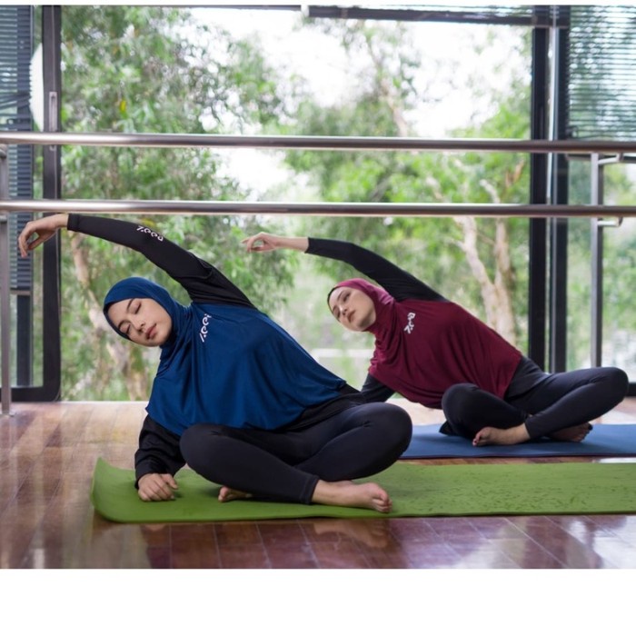 Terlaris Zeea Outer Sport Hijab Panjang Polos Kerudung Sport Olahraga Dagli