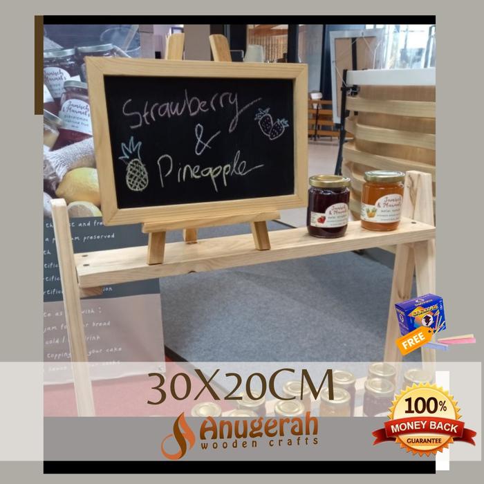 

Rms - Papan Tulis Kapur 30X20Cm Dengan Kaki Standing Mini Chalkboard Papan Tulis Kecil Hitam Plastik